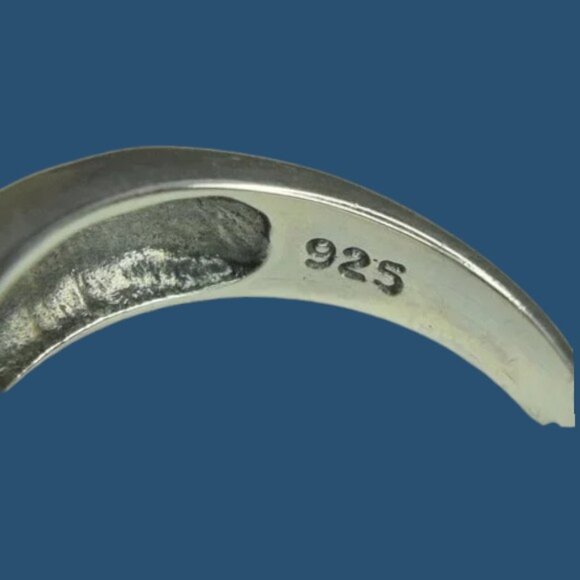 Vintage FAS Onyx Signet Sterling Silver Ring 925 - Picture 8 of 8